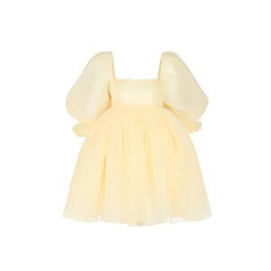 Selkie The Baby Banana Puff Mini Dress in Banana Yellow Women's Size Small